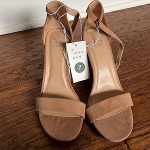 A New Day: Taupe Suede Heels